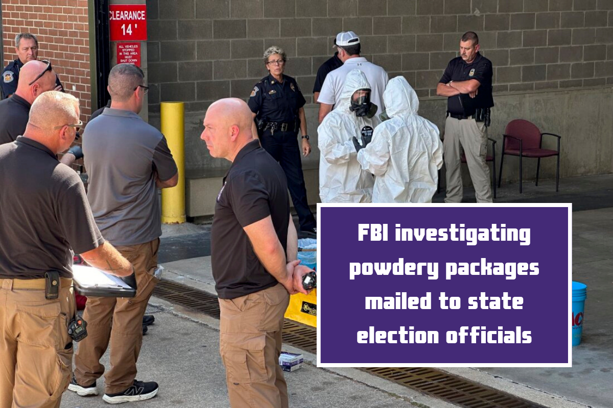 FBI investigating powdery packages mailed to state election officials