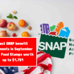 Last SNAP benefit payments in September with Food Stamps worth up to $1,751