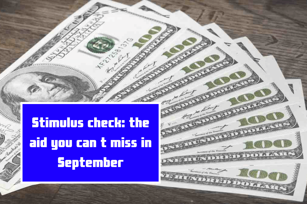 Stimulus check: the aid you can t miss in September