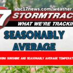 Tracking sunshine and seasonably average temperatures