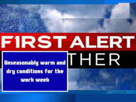 Unseasonably warm and dry conditions for the work week