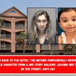 'Don't go back to the hotel' The mother purposefully drops her 17-month-old daughter from a 3rd story balcony, leaving her to perish on the street, cops say