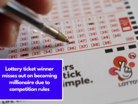 Lottery ticket winner misses out on becoming millionaire due to competition rules