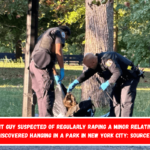 Migrant guy suspected of regularly raping a minor relative was discovered hanging in a park in New York City Sources