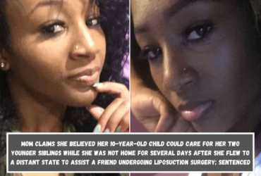 Mom claims she believed her 10-year-old child could care for her two younger siblings while she was not home for several days after she flew to a distant state to assist a friend undergoing liposuction surgery; sentenced