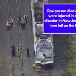 One person died and 23 were injured in a train disaster in New Jersey as a tree fell on the track