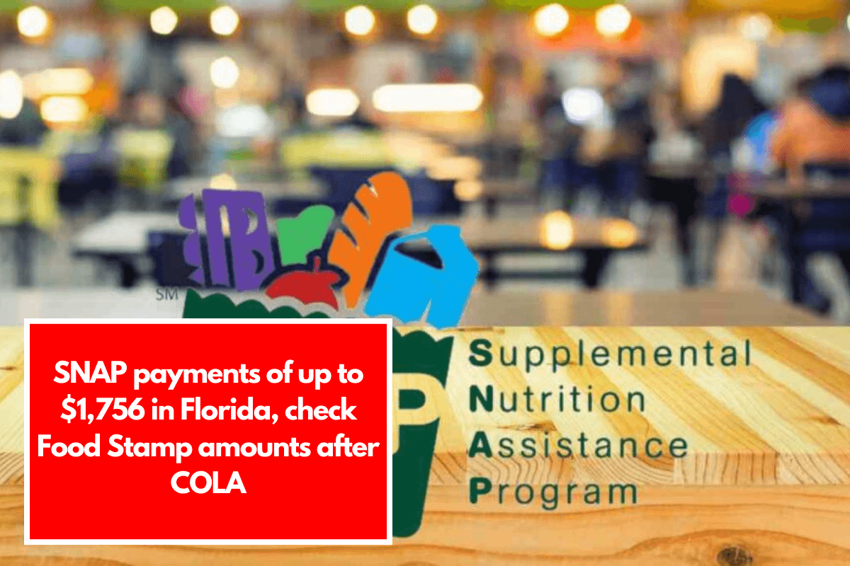 SNAP payments of up to $1,756 in Florida, check Food Stamp amounts after COLA