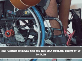 SSDI payment schedule with the 2025 COLA increase checks of up to $4,018