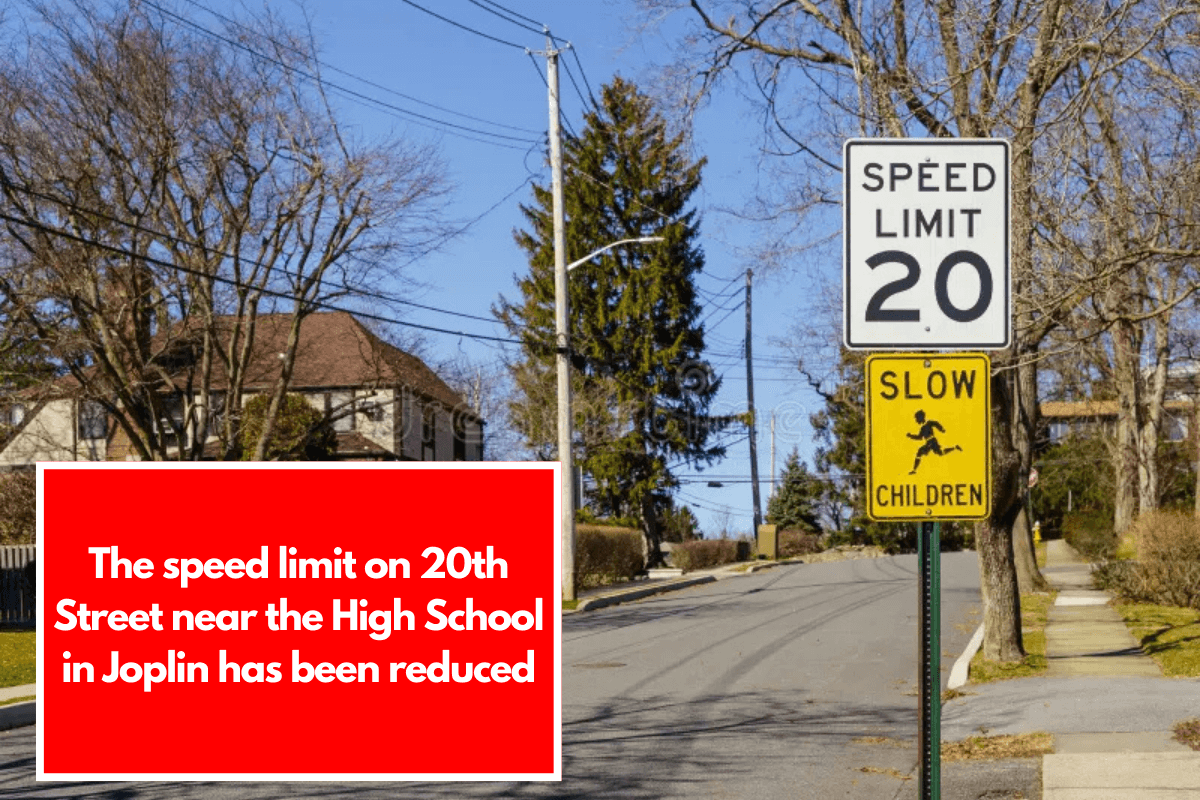 The speed limit on 20th Street near the High School in Joplin has been reduced