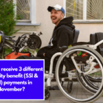 Who will receive 3 different disability benefit (SSI & SSDI) payments in November?