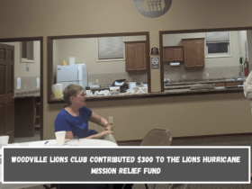 Woodville Lions Club contributed $300 to the Lions Hurricane Mission Relief Fund