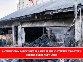 A couple from Queens died in a fire in the 'cluttered' two-story garage where they lived