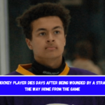 A teenage hockey player dies days after being wounded by a stray bullet on the way home from the game