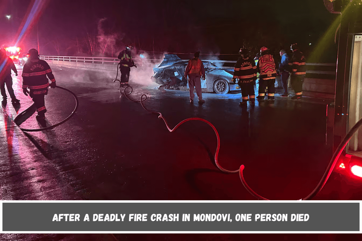 After a deadly fire crash in Mondovi, one person died