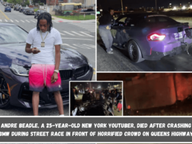 Andre Beadle, a 25-year-old New York YouTuber, died after crashing BMW during street race in front of horrified crowd on Queens highway