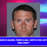 Apprehended in Baldwin, Pennsylvania, fugitive from justice from Tioga County