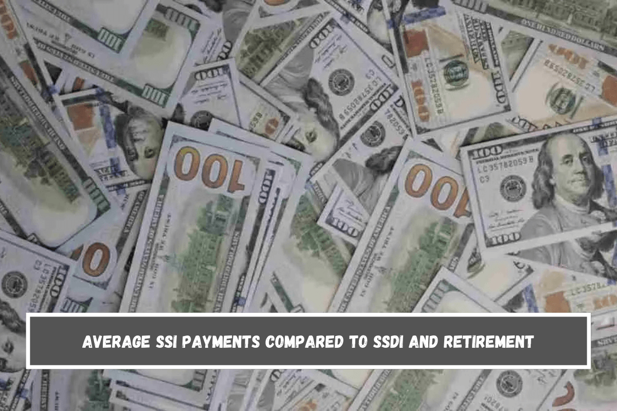 Average SSI payments compared to SSDI and retirement