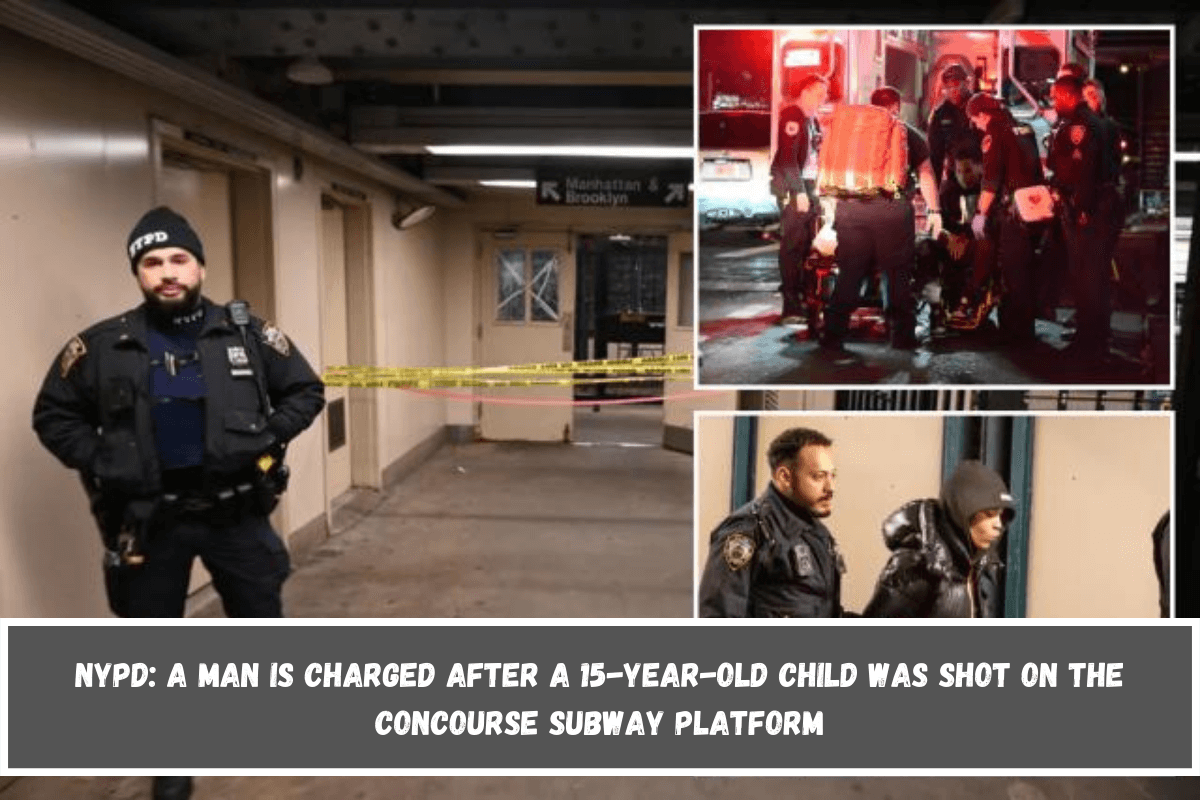 NYPD A man is charged after a 15-year-old child was shot on the Concourse subway platform