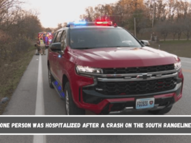 One person was hospitalized after a crash on the South Rangeline