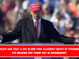 Police said that a guy in New York allegedly beats up stranger for wearing pro-Trump hat in supermarket