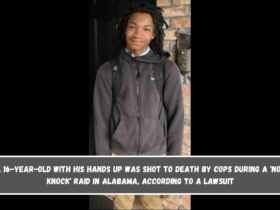 A 16-year-old with his hands up was shot to death by cops during a 'no-knock' raid in Alabama, according to a lawsuit