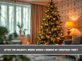 After the holidays, where should I remove my Christmas tree?