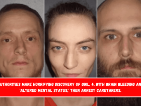 Authorities make horrifying discovery of girl, 4, with brain bleeding and 'altered mental status,' then arrest caretakers.