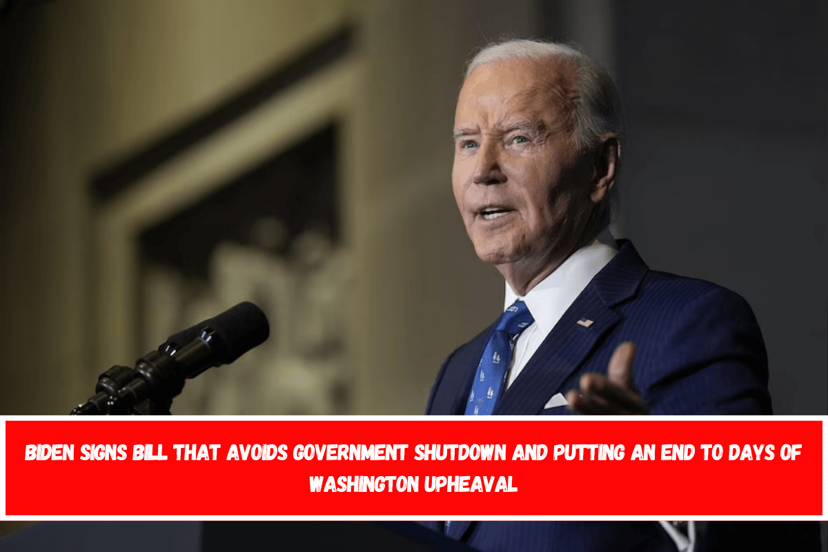 Biden signs bill that avoids government shutdown and putting an end to days of Washington upheaval