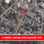 In Lynbrook, a man died after falling from a roof