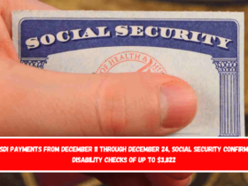 SSDI payments from December 11 through December 24, Social Security confirms disability checks of up to $3,822