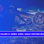 T-bone collision at highway speeds, vehicle overturns near Joplin