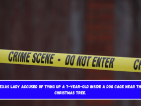 Texas lady accused of tying up a 7-year-old inside a dog cage near the Christmas tree.