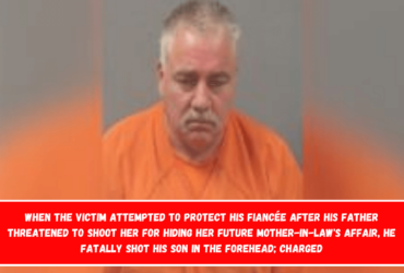 When the victim attempted to protect his fiancée after his father threatened to shoot her for hiding her future mother-in-law's affair, he fatally shot his son in the forehead; charged