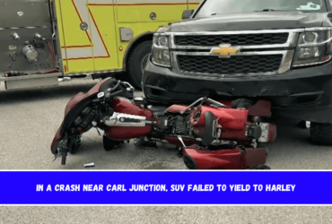 In a crash near Carl Junction, SUV failed to yield to Harley