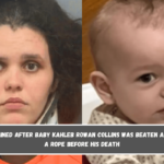 Mother detained after baby Kahleb Rowan Collins was beaten and hung with a rope before his death