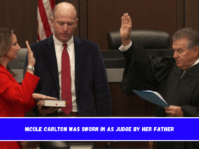 Nicole Carlton was sworn in as judge by her father