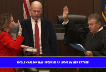 Nicole Carlton was sworn in as judge by her father