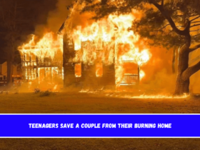 Teenagers save a couple from their burning home